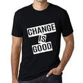 Ultrabasic - Homme T-Shirt Graphique Change is Good T-Shirt Cadeau Lettre d'impression Noir Profond