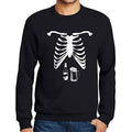 Ultrabasic - Homme Imprimé Graphique Sweat-Shirt Skeleton Beer Belly Xray Tee Halloween Noir Profond