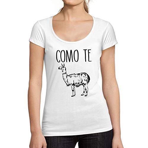 Ultrabasic - T-Shirt für Damen mit rundem Dekolleté Como Te Lama Blanc