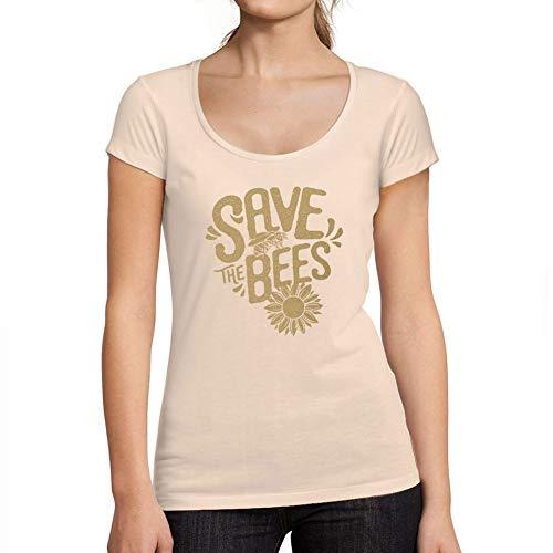 Ultrabasic - Homme Femme Imprimé Graphique Sweat à Capuche Save The Bees Rose Crémeux