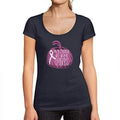 Ultrabasic - Tee-Shirt Femme Manches Courtes in October We Wear Pink French Marine