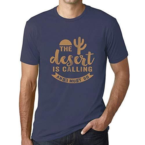 Ultrabasic - Homme T-Shirt Graphique The Desert is Calling Denim