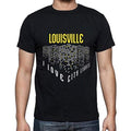 Ultrabasic - Homme T-Shirt Graphique J'aime Louisville Lumières Noir Profond