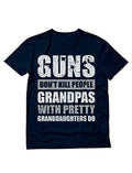 Men's T-short Guns Don't Kill Grandpas Do Grandpa Papa T-Shirt Navy