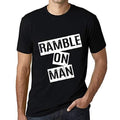 Ultrabasic - Homme T-Shirt Graphique Ramble on Man T-Shirt Cadeau Lettre d'impression Noir Profond