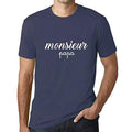 Ultrabasic - Homme T-Shirt Graphique Monsieur Papa Imprimé Lettres Noël Cadeau Denim