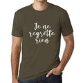Ultrabasic - Homme T-Shirt Graphique Je Ne Regrette Rien Army