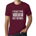 Ultrabasic - Homme T-Shirt Clavier de Joueur T-Shirt Cadeau Imprimé Tée-Shirt Bordeaux