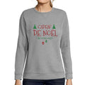 Ultrabasic - Femme Imprimé Graphique Sweat-Shirt Cadeau De Noël Idées Cadeaux Gris Chiné