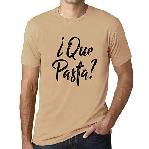 Ultrabasic - Homme Graphique Que Pasta T-Shirt Imprimé Letters Sable