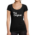 Ultrabasic - Tee-Shirt Femme col Rond Décolleté L'original Noir Profond