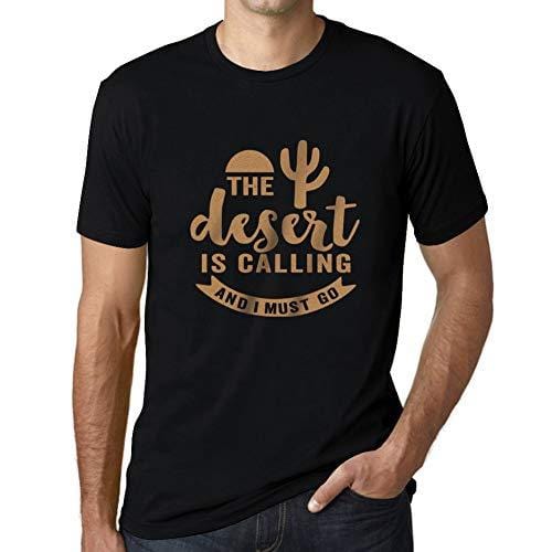 Ultrabasic - Homme T-Shirt Graphique The Desert is Calling Noir Profond