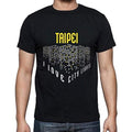 Ultrabasic - Homme T-Shirt Graphique J'aime Taipei Lumières Noir Profond