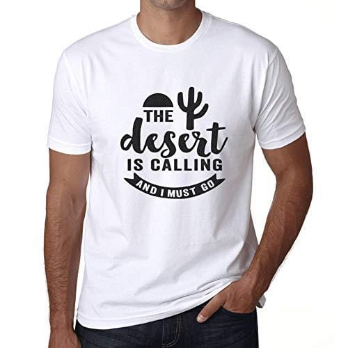 Ultrabasic - Homme T-Shirt Graphique The Desert is Calling Blanc