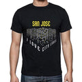 Ultrabasic - Homme T-Shirt Graphique J'aime SAN Jose Lumières Noir Profond