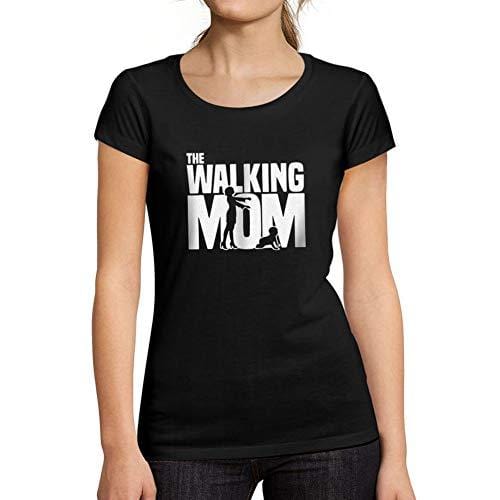 Ultrabasic - Femme Graphique Walking Mom T-Shirt Action de Grâces Xmas Cadeau Idées Tee Noir Profond