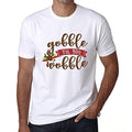 Ultrabasic - Homme Graphique Gobble Til You Wobble Impression de Lettre Idée Cadeau Blanco