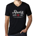 Ultrabasic - Homme Graphique Col V Tee Shirt Roma Noir Profond