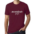 Ultrabasic - Homme T-Shirt Graphique Monsieur Papa Imprimé Lettres Noël Cadeau Bordeaux