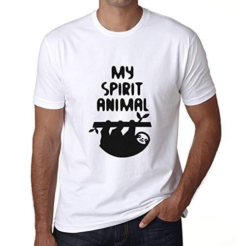Ultrabasic - Homme T-Shirt Graphique Sloth is My Spirit Animal Blanc