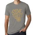 Ultrabasic - Homme T-Shirt Graphique Save The Bees Zinc