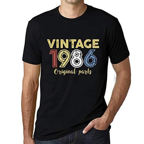 Ultrabasic - Homme Graphique Vintage 1986 T-Shirt Noir Profond