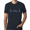 Ultrabasic - Homme T-Shirt Gaming Geek Battement de Coeur T-Shirt Cadeau Imprimé Tée-Shirt Marine