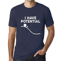 Ultrabasic - Homme Graphique J'Ai du Potentiel Impression de Lettre Tee Shirt Cadeau French Marine