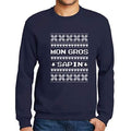 Ultrabasic - Homme Graphique Mon Gros Sapin Sweatshirt Action de Grâces Xmas Cadeau Idées Tee French Marine