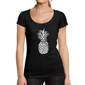 Ultrabasic - Tee-Shirt Femme col Rond Décolleté T-Shirt Drôle D'ananas