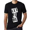 Ultrabasic - Homme T-Shirt Graphique Let it Be T-Shirt Cadeau Lettre d'impression Noir Profond