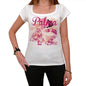 42 Palma City With Number Womens Short Sleeve Round White T-Shirt 00008 - White / Xs - Casual