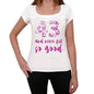 43 And Never Felt So Good, White, Women's Short Sleeve Round Neck T-shirt, Gift T-shirt 00372 - Ultrabasic