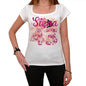43 Siena City With Number Womens Short Sleeve Round White T-Shirt 00008 - White / Xs - Casual