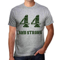 44 And Strong Men's T-shirt Grey Birthday Gift