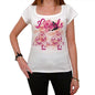 44 Leeds City With Number Womens Short Sleeve Round White T-Shirt 00008 - White / Xs - Casual