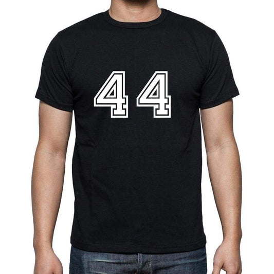 44 Numbers Black Mens Short Sleeve Round Neck T-Shirt 00116 - Casual