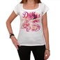 45 Dallas City With Number Womens Short Sleeve Round White T-Shirt 00008 - White / Xs - Casual