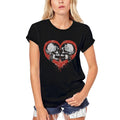 ULTRABASIC Women's Organic T-Shirt - Love Symbol - Skull Shirt for Women