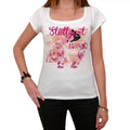 47, Stuttgart, City With Number, Women's Short Sleeve Round White T-shirt 00008