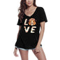 ULTRABASIC Women's T-Shirt Love Dogs - Cute Flower Shirt - Graphic Apparel