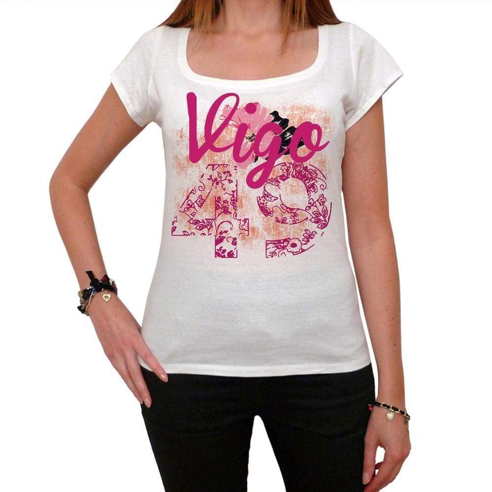 49 Vigo City With Number Womens Short Sleeve Round Neck T-Shirt 100% Cotton Available In Sizes Xs S M L Xl. Womens Short Sleeve Round Neck