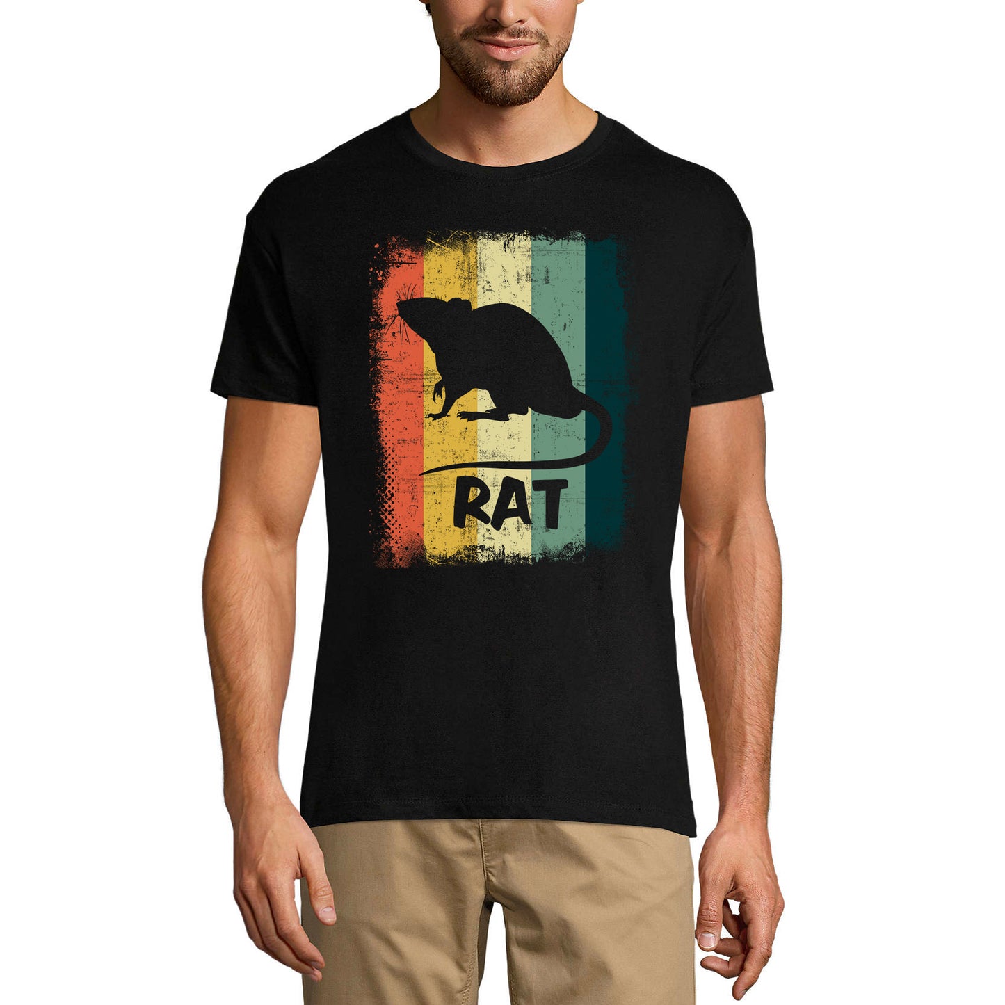 ULTRABASIC Herren Grafik-T-Shirt Retro Rat – Vintage-T-Shirt