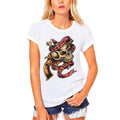 ULTRABASIC Women's Organic T-Shirt - Death or Alive - Gun Skull Shirt for Women