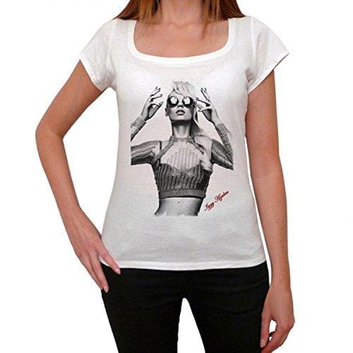 Iggy Azalea 1, Tee Shirt Femme, Imprimé Célébrité,Blanc, t Shirt Femme