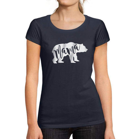 Tee-Shirt Femme Manches Courtes Mama Bear French Marine