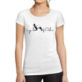 Ultrabasic® Tee-Shirt Femme Manches Courtes Berger Allemand Battement de Coeur ImpulsionAnniversaire Décontractée Marrant thé