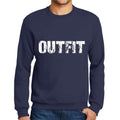 Ultrabasic Homme Imprimé Graphique Sweat-Shirt Popular Words Outfit French Marine