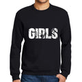 Ultrabasic Homme Imprimé Graphique Sweat-Shirt Popular Words Girls Noir Profond