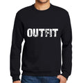 Ultrabasic Homme Imprimé Graphique Sweat-Shirt Popular Words Outfit Noir Profond